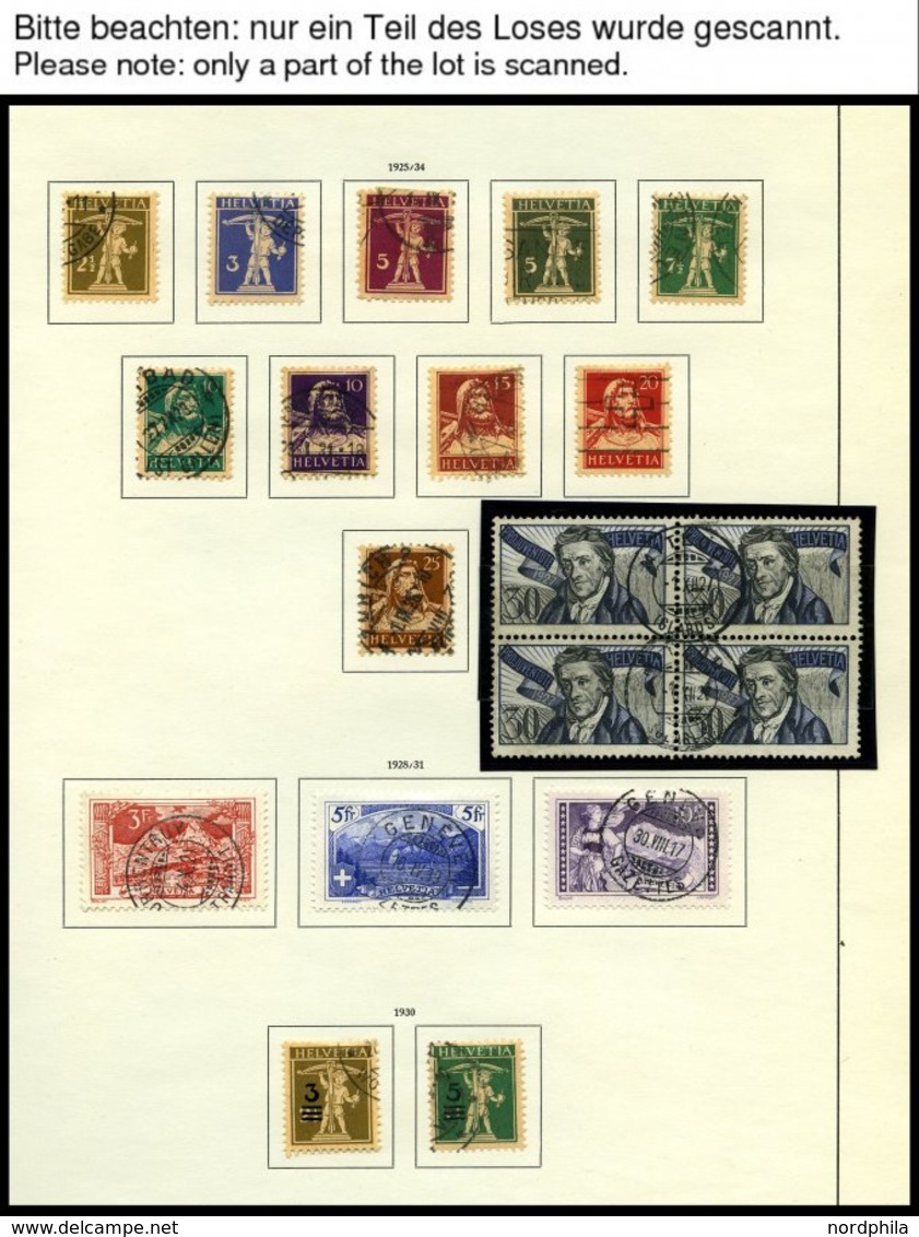 SAMMLUNGEN O, **, Meist Gestempelte Sammlung Schweiz Von 1850-1969 Mit Mittleren Ausgaben, Anfangs Schwach Vertreten, Fe - Sammlungen
