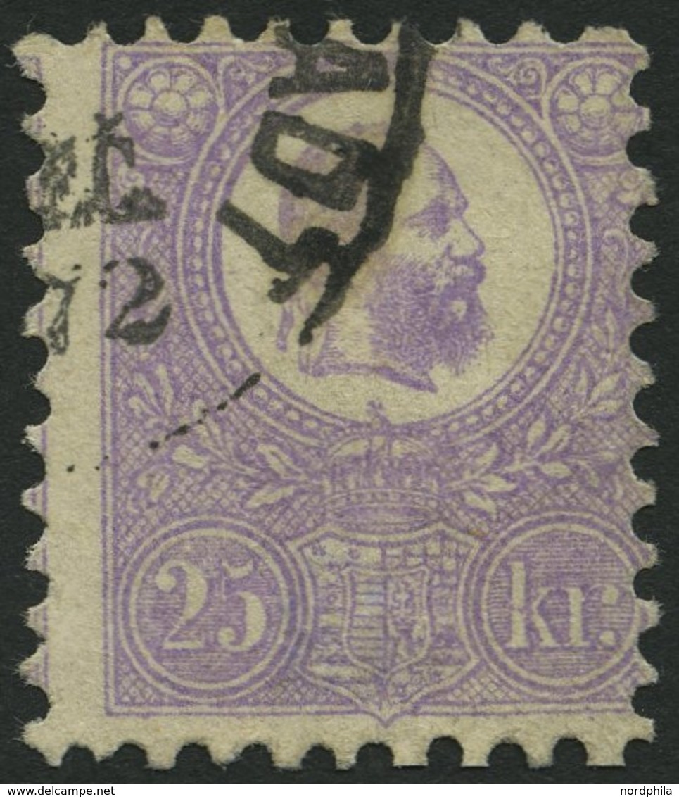 UNGARN 6a O, 1871, 25 K. Violett, Etwas Dezentriert, Pracht, Mi. 400.- - Altri & Non Classificati