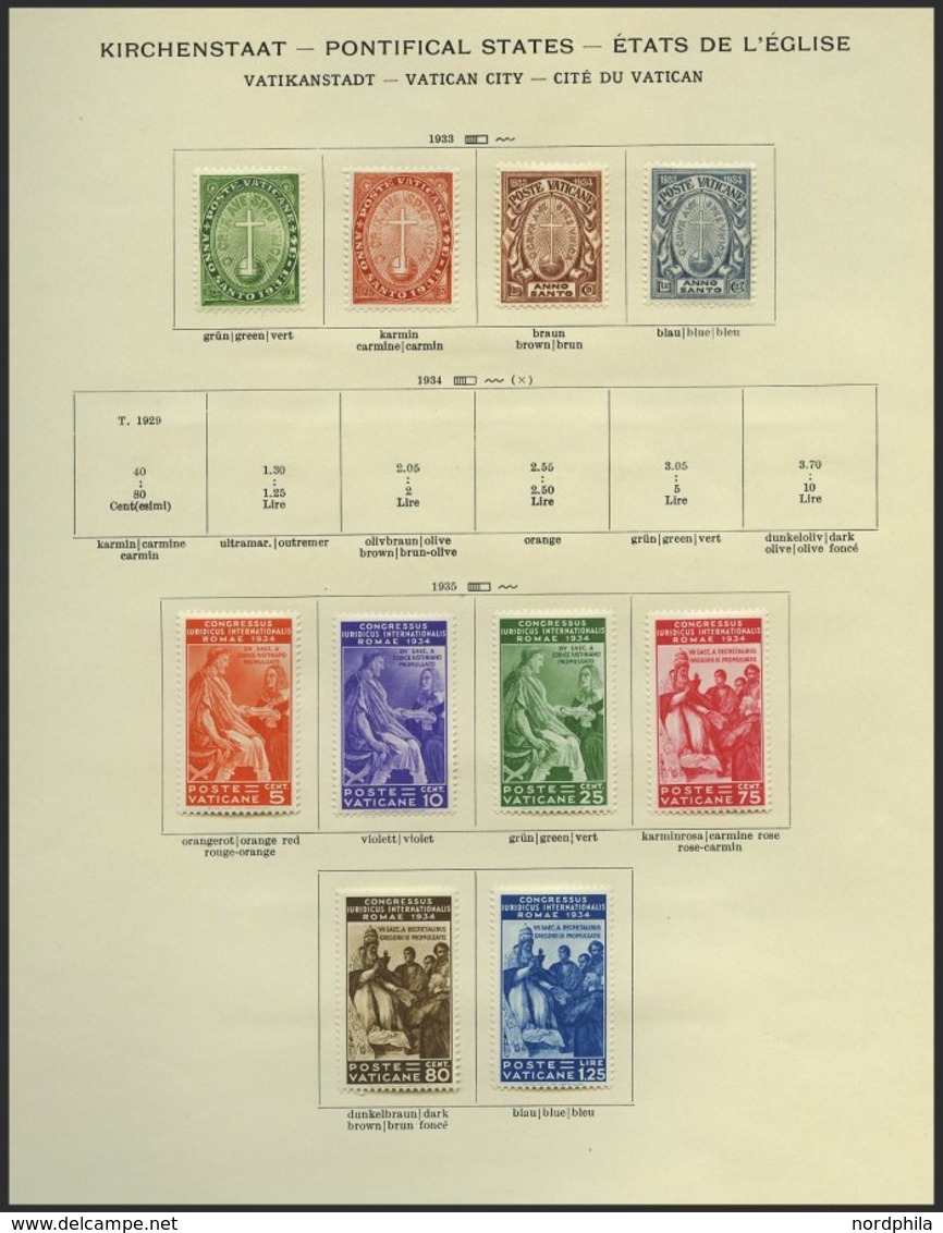 VATIKAN *, O, Sammlungsteil Vatikan Bis 1939 Mit Nr. 1-15 Gestempelt, 17-20 *, 45-50 *, 67-72 * Und P 1-6 *, Prachterhal - Sonstige & Ohne Zuordnung