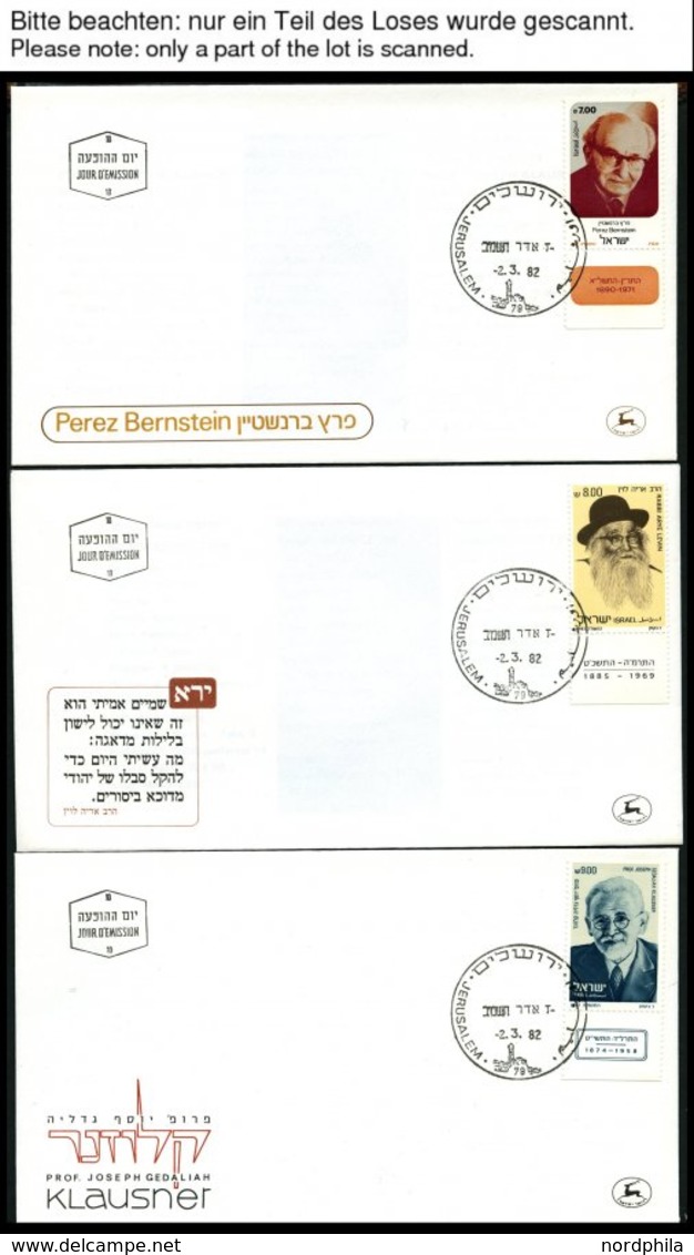ISRAEL - SAMMLUNGEN, LOTS 1982-87, 6 Komplette Jahrgänge (ohne Kleinbogen) Auf FDC`s, Pracht, Markenwert: Mi. 346.- - Collections, Lots & Series