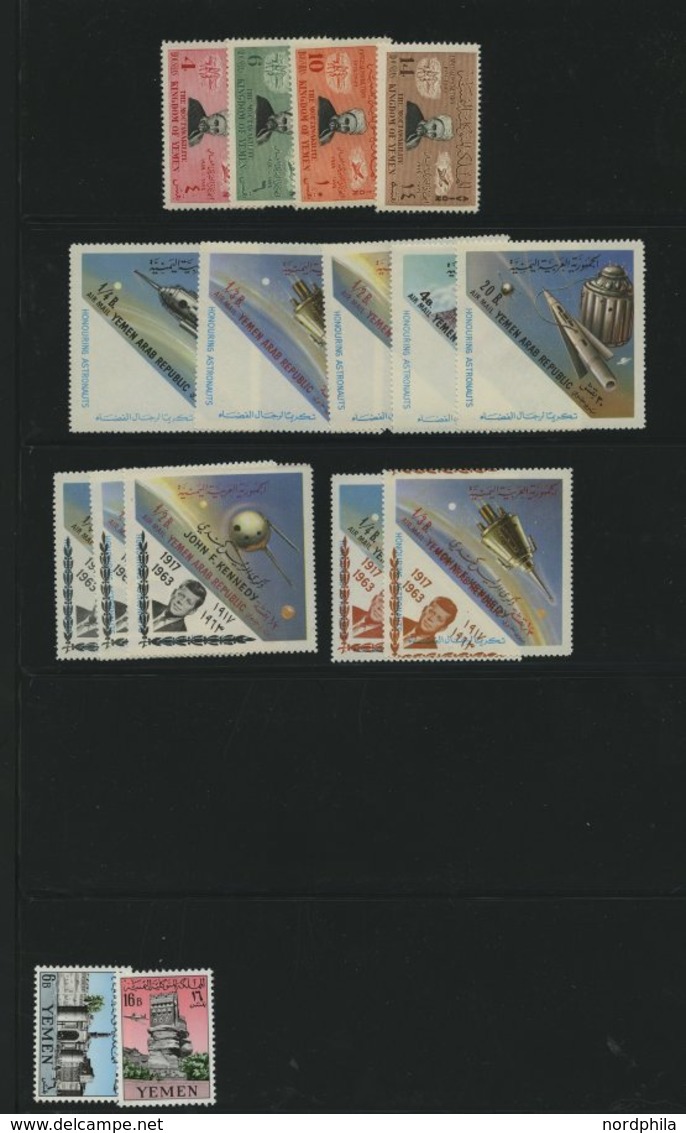 JEMEN - NORDJEMEN **, 1960-67, Partie Verschiedener Flugpost-Marken, Pracht, Mi. 215.- - Yemen