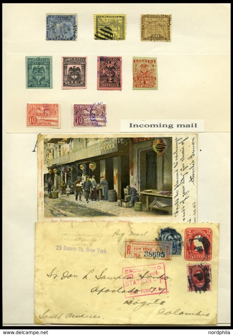 KOLUMBIEN (*),o,Brief , Alter Sammlungsteil Kolumbien Bis Ca. 1900, Mit 60 Werten Und 2 Belegen, Etwas Unterschiedlich,  - Colombia