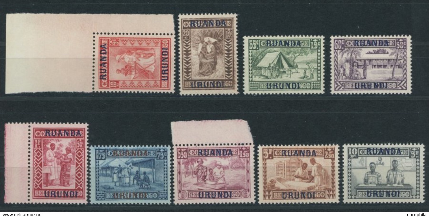 RUANDA-URUNDI 34-42 **, 1930, Caritas, Postfrischer Prachtsatz - Sonstige & Ohne Zuordnung