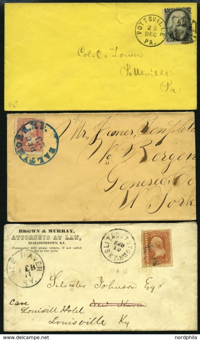 SAMMUNGEN, LOTS 9,17/8 BRIEF, 1857-61, 9 Verschiedene Belege, Feinst/Pracht, Besichtigen! - Used Stamps