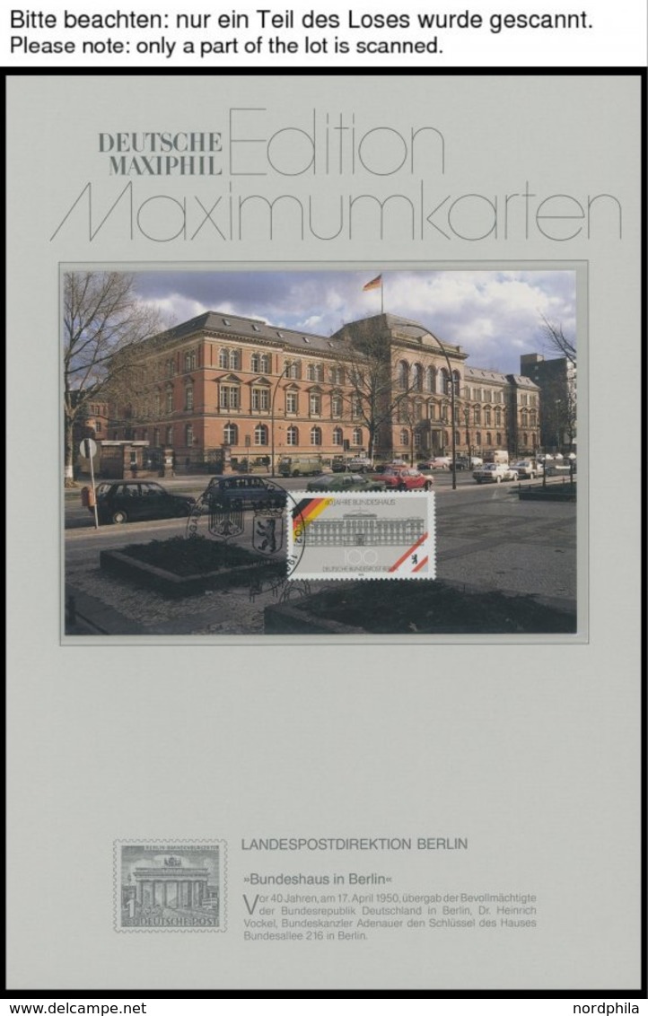 SLG., LOTS DEUTSCHLAND 1990, 25 Verschiedene Maximunkarten Bundesrepublik Und Berlin Auf Spezialseiten Der Firma Krüger, - Sonstige & Ohne Zuordnung