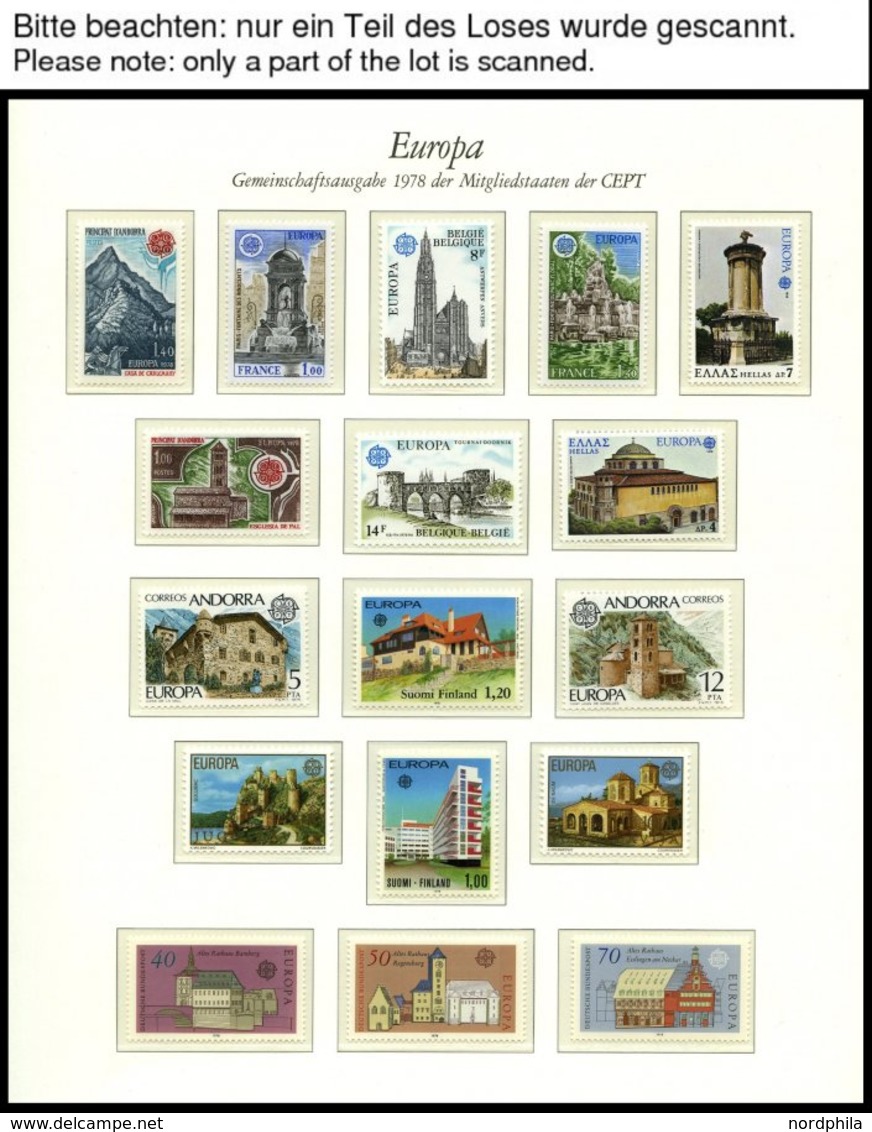 EUROPA UNION **, 1978, Baudenkmäler, Kompletter Jahrgang, Pracht, Mi. 150.30 - Sonstige & Ohne Zuordnung