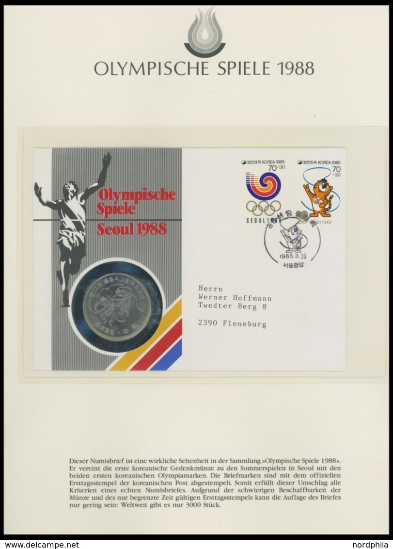 SPORT **,Brief , Olympische Spiele 1988 In 4 Borek Spezialalben Mit Goldmünze China Mint, Peking, Schwerttanz, PP, Klein - 1990 – Italien