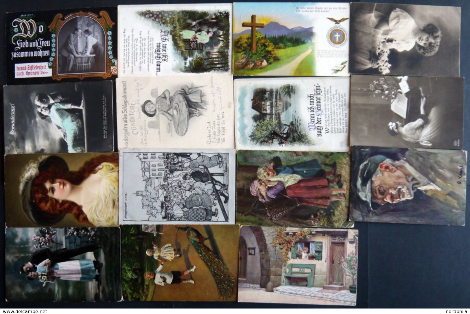 ALTE POSTKARTEN - BALTISC Kitschkarten, 15 Verschiedene, Alles Feldpostkarten Aus Dem Baltikum Von 1915-18 - Sonstige & Ohne Zuordnung