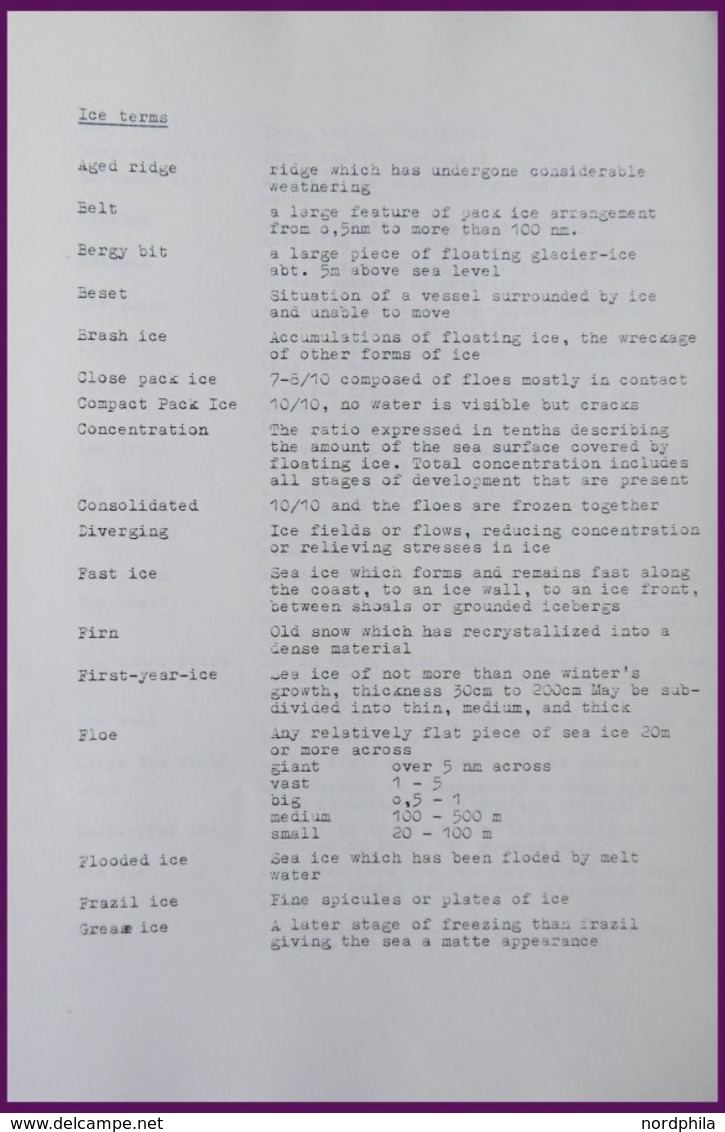 PHIL. LITERATUR MV BARKEN - Ice Navigation In General And In Details From New Zealand To Terra Nova In Support Of Italia - Filatelia E Historia De Correos