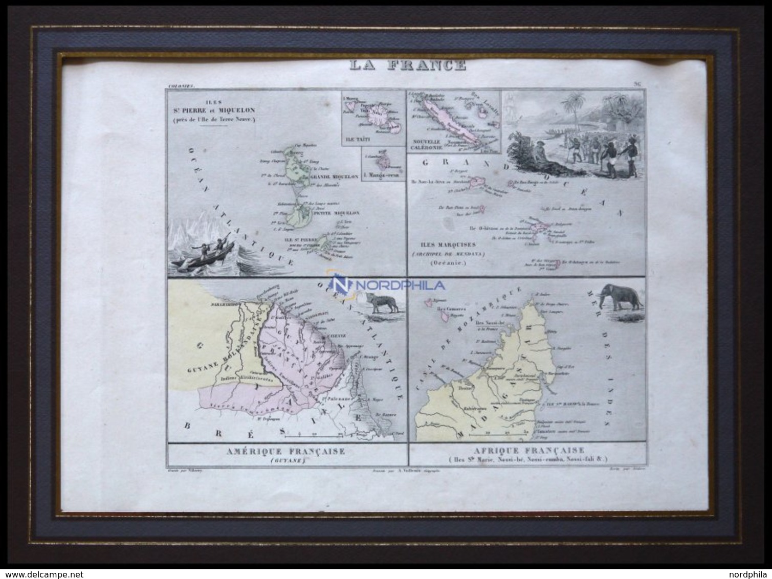 Die Inseln St. Pierre Und Miquelon Im Atlantischen Ocean, Die Inseln Marquises (Neu Kaledonien), Französisch Guayana, Ma - Sonstige & Ohne Zuordnung