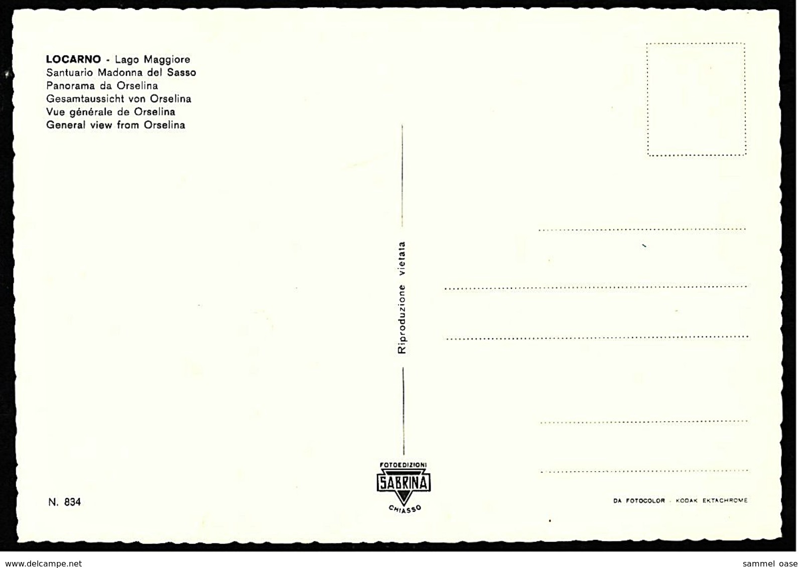 Locarno  /  Lago Maggiore  -  Gesamtaussicht Von Orselina  -  Ansichtskarte Ca. 1970    (9230) - Orselina