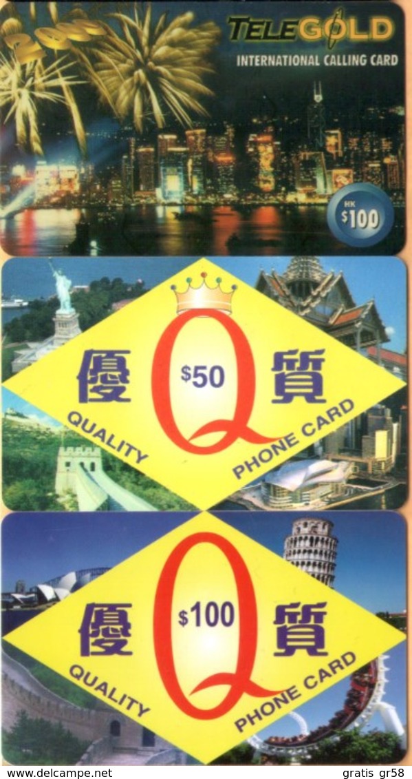 Hong Kong - Remote Memory, 3 Different Phonecards, Used - Hongkong