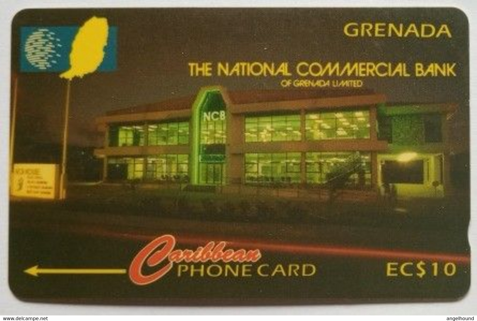 Grenada Cable And Wireless 66CGRD National Commercial Bank EC$10 - Grenade