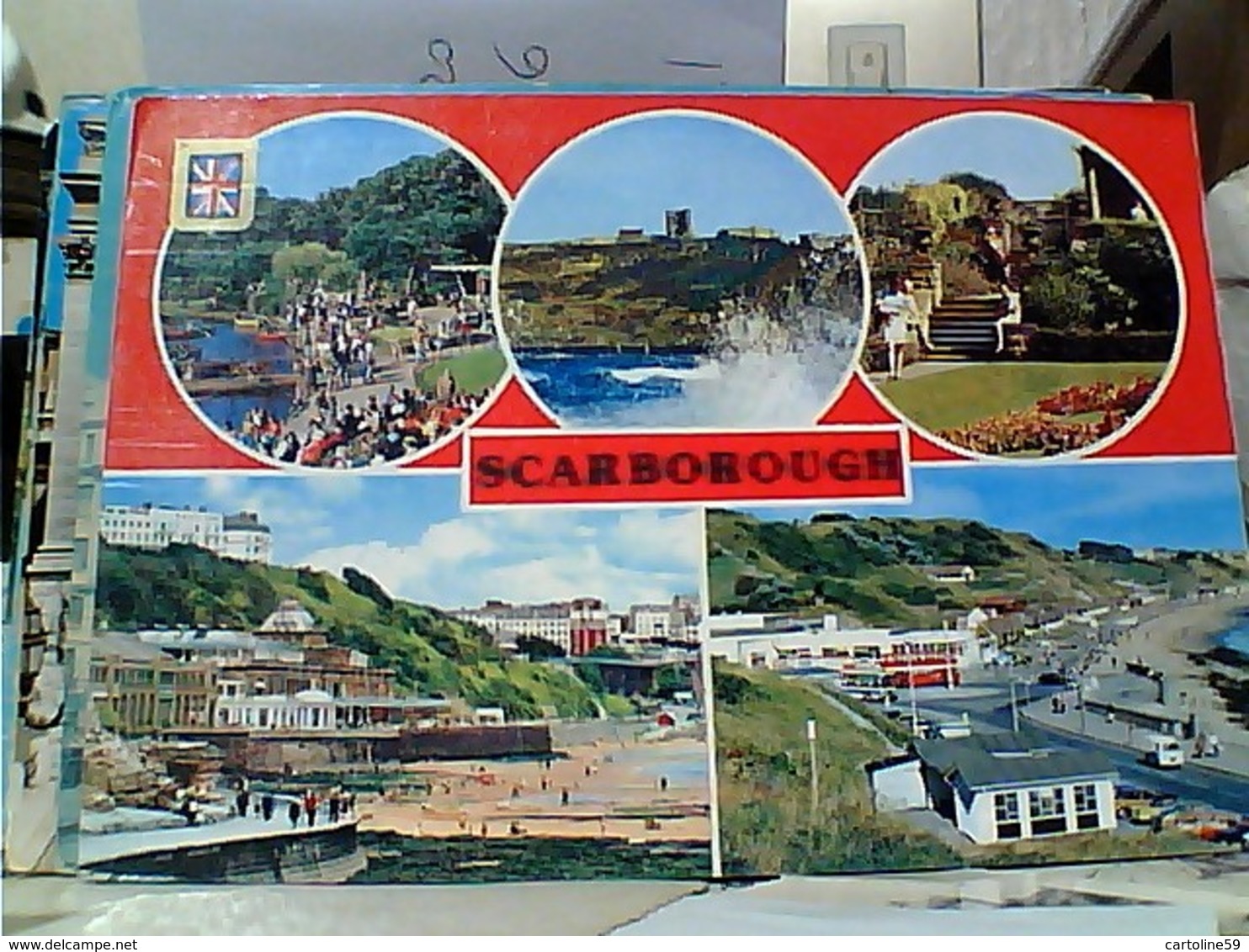 ENGLAND SCARBOROUGH,YORKSHIRE TIMBRE  SELO STAMP  18 P ARMADA ISLE  WIGHT NAVE SHIP 1988  GX5598 - Scarborough