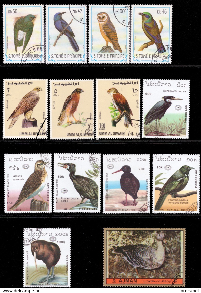 Lot Oiseaux - 120 Timbres(o) - Aigles & Rapaces Diurnes