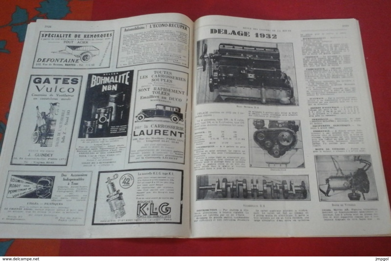 Revue Des Usagers De La Route N°165 Octobre 1931 Usones Tecalemit Puteaux,Chenard Et Walcker,Delage,Pepa Bonaf" - Auto