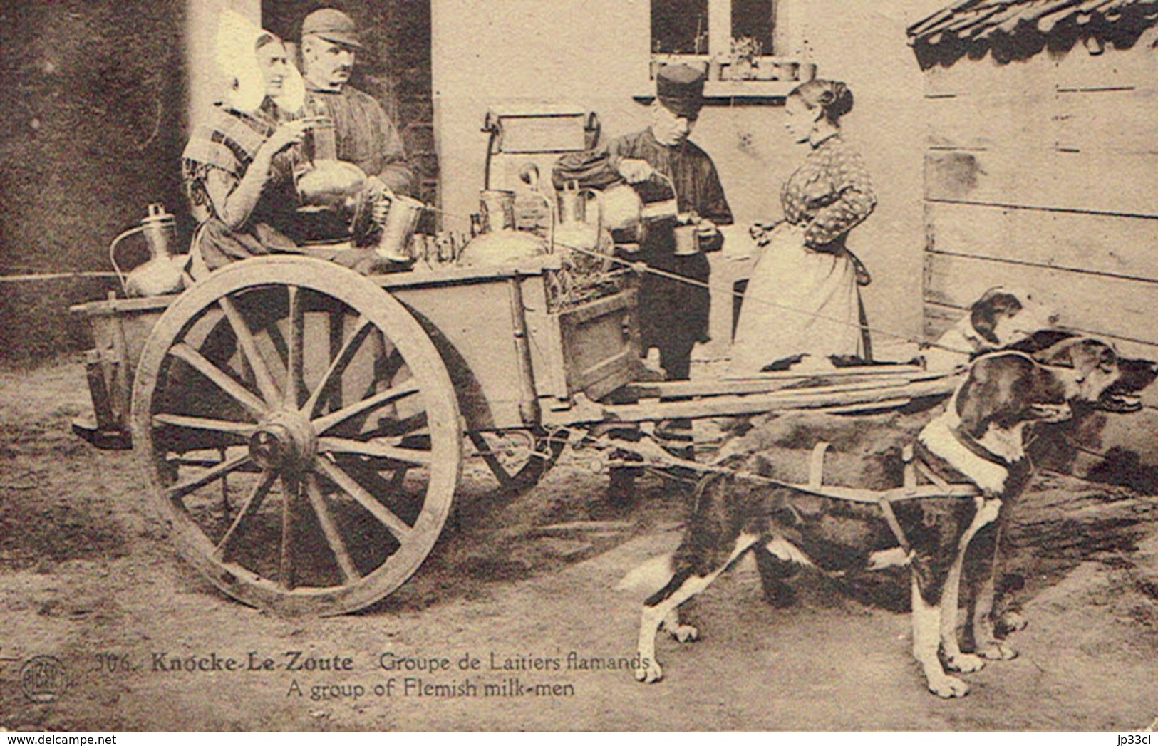 Ancienne CPA Knocke Le Zoute Groupe De Laitiers Flamands A Group Of Flemish Milk-men (1928) - Knokke