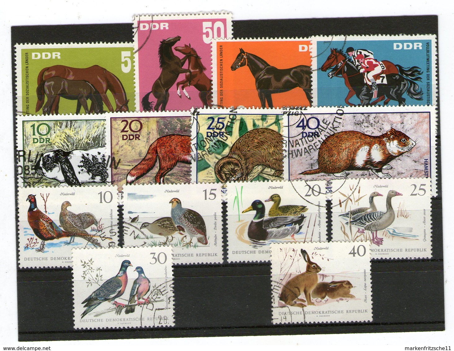 Lot Tiere (DDR) Gestempelt - Lots & Kiloware (mixtures) - Max. 999 Stamps