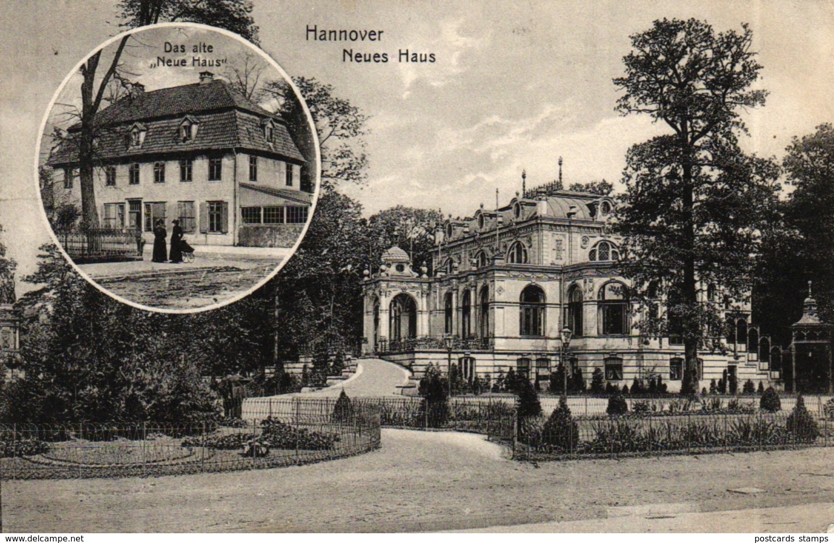 Hannover, Das Alte "Neue Haus" Und Das Neue Haus, Feldpost 1917 - Hannover