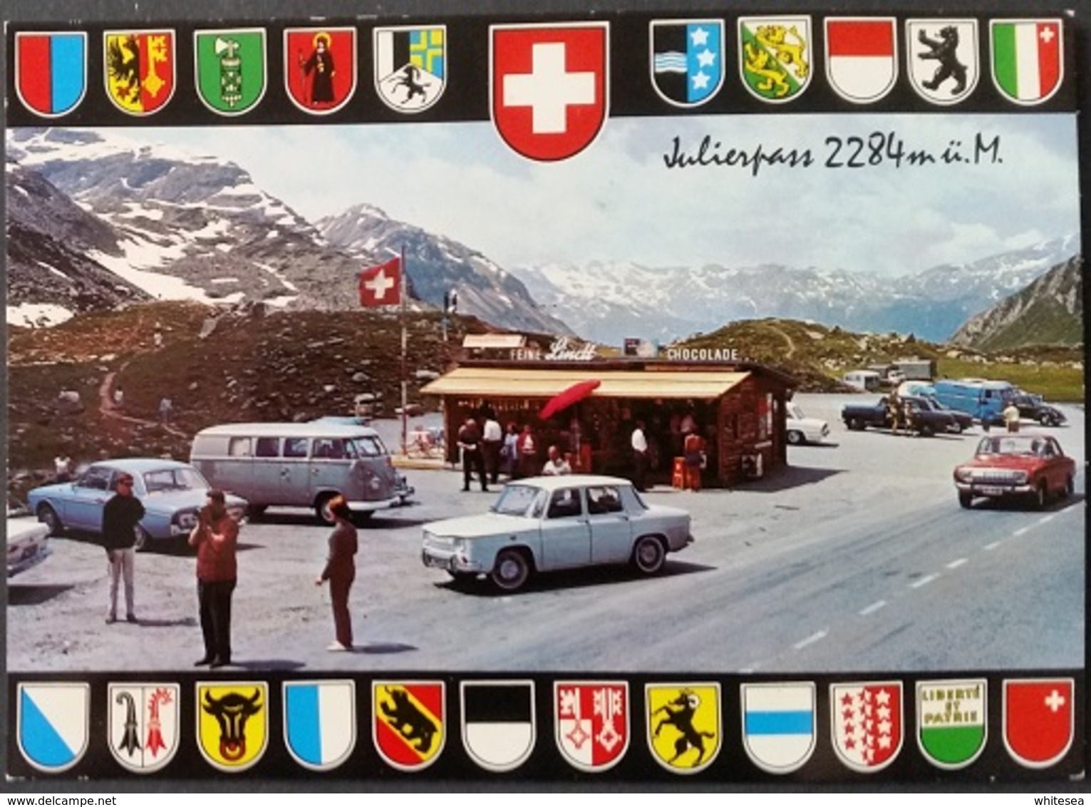 Ak   Schweiz - Julierpass  - Wappen - Auto - Sonstige & Ohne Zuordnung