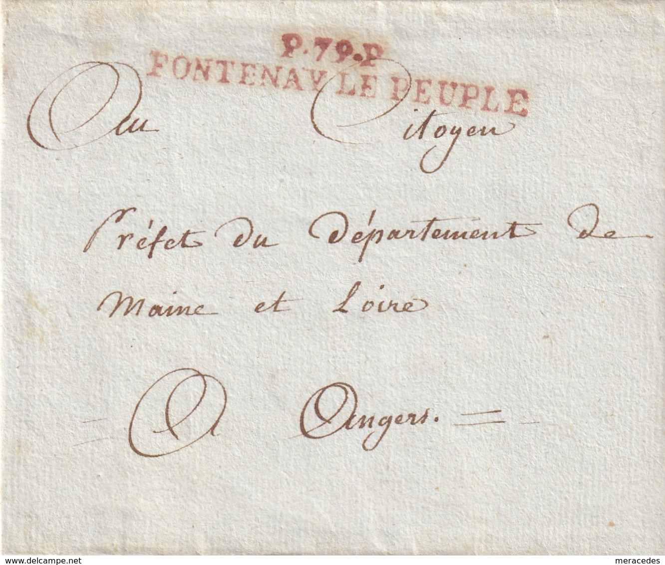 Vendée - P.P. De FONTENAY LE PEUPLE Connu De 1794 à 1801 - 1701-1800: Precursors XVIII