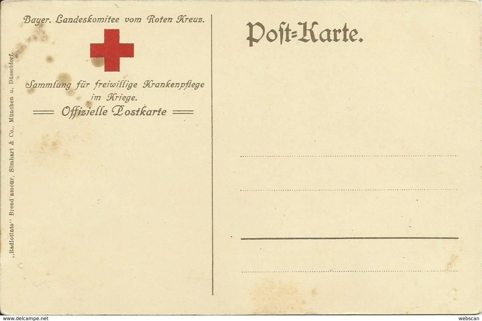 AK 1. Weltkrieg Rotes Kreuz Prinzessin Helmtrud Von Bayern Als Krankenschwester 1915 #06 - Rotes Kreuz