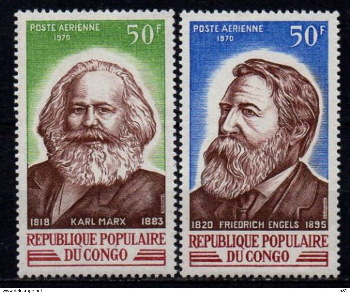 Congo YT PA 99-100 XX / MNH Marx Engels - Nuevas/fijasellos