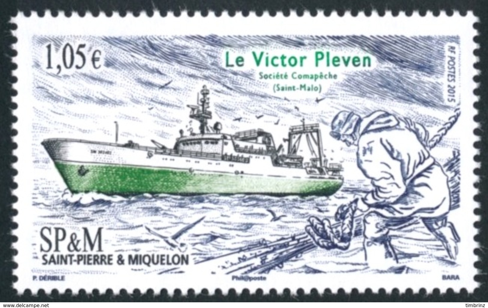 ST-PIERRE ET MIQUELON 2015 - Yv. 1126 ** TB - Bateau. Chalutier 'Le Victor Pleven'  ..Réf.SPM11497 - Ongebruikt