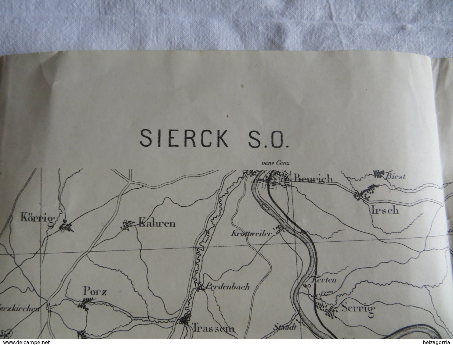 SIERCK  S. O.  Carte Topographique Allemande Publiée En 1833 - Revue En 1866 Sous La Direction De Mr.le L,t.G,al. Pelet - Topographical Maps