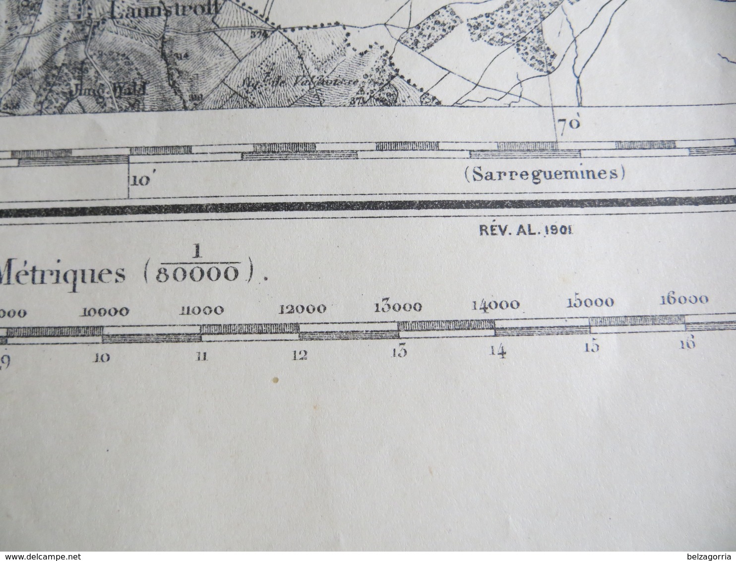 SIERCK  S. O.  Carte Topographique Allemande Publiée En 1833 - Revue En 1866 Sous La Direction De Mr.le L,t.G,al. Pelet - Topographical Maps