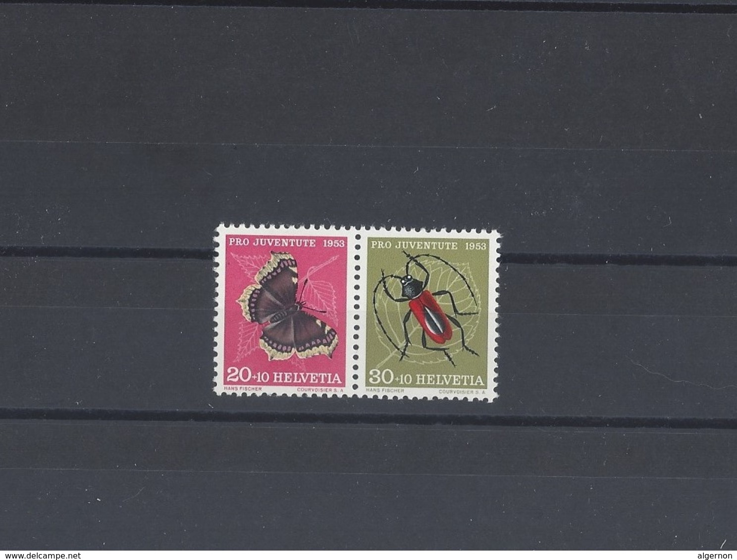 20781 - Pro Juventute 1953 **/MNH Z39  Papillons Butterfly - Zusammendrucke