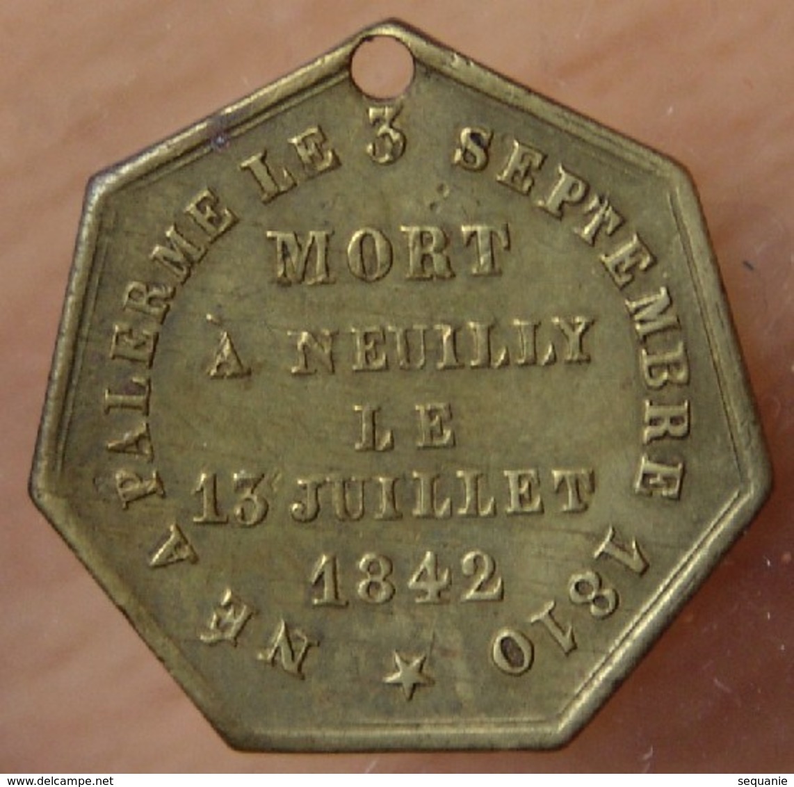 Médaille Ferdinand Philippe Duc D'Orléans 1842 - Professionnels / De Société