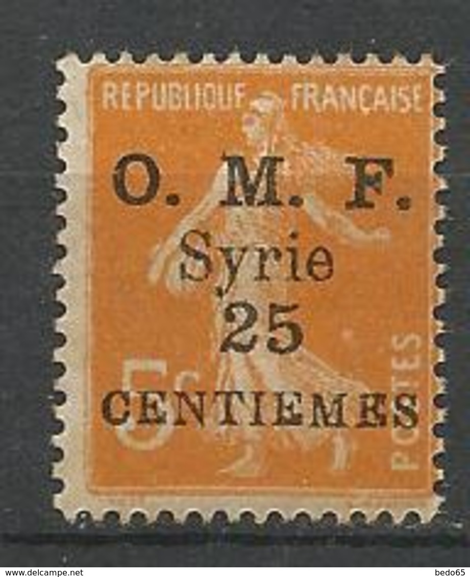 SYRIE  N° 85  NEUF** Luxe SANS CHARNIERE / MNH - Unused Stamps