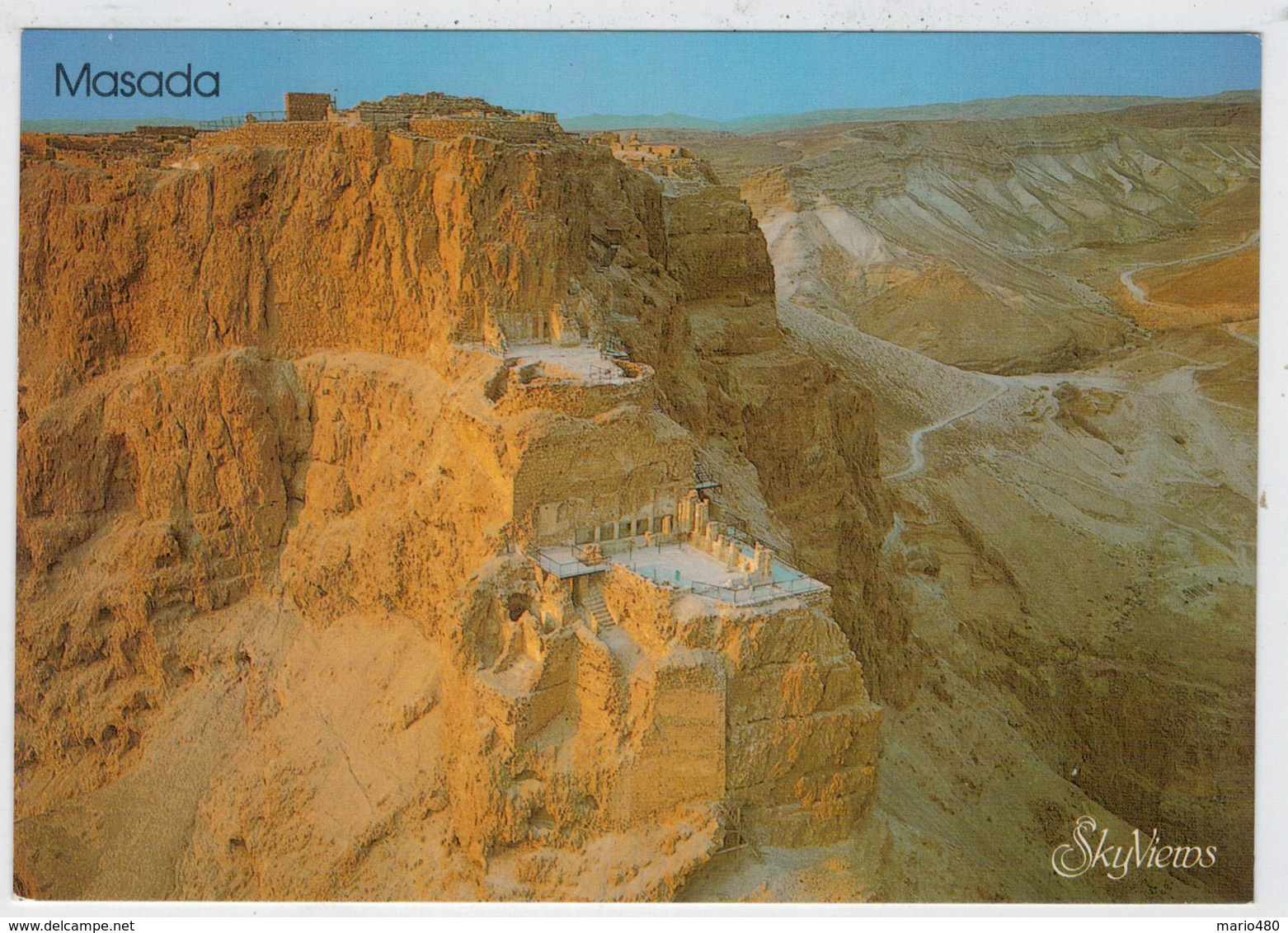 MAXICARD    MASADA  AERIAL  VIEW OF  THE HEROD'S NORTHERN  PALACE VIEW  FRO  THE  AIR      (NUOVA) - Israele
