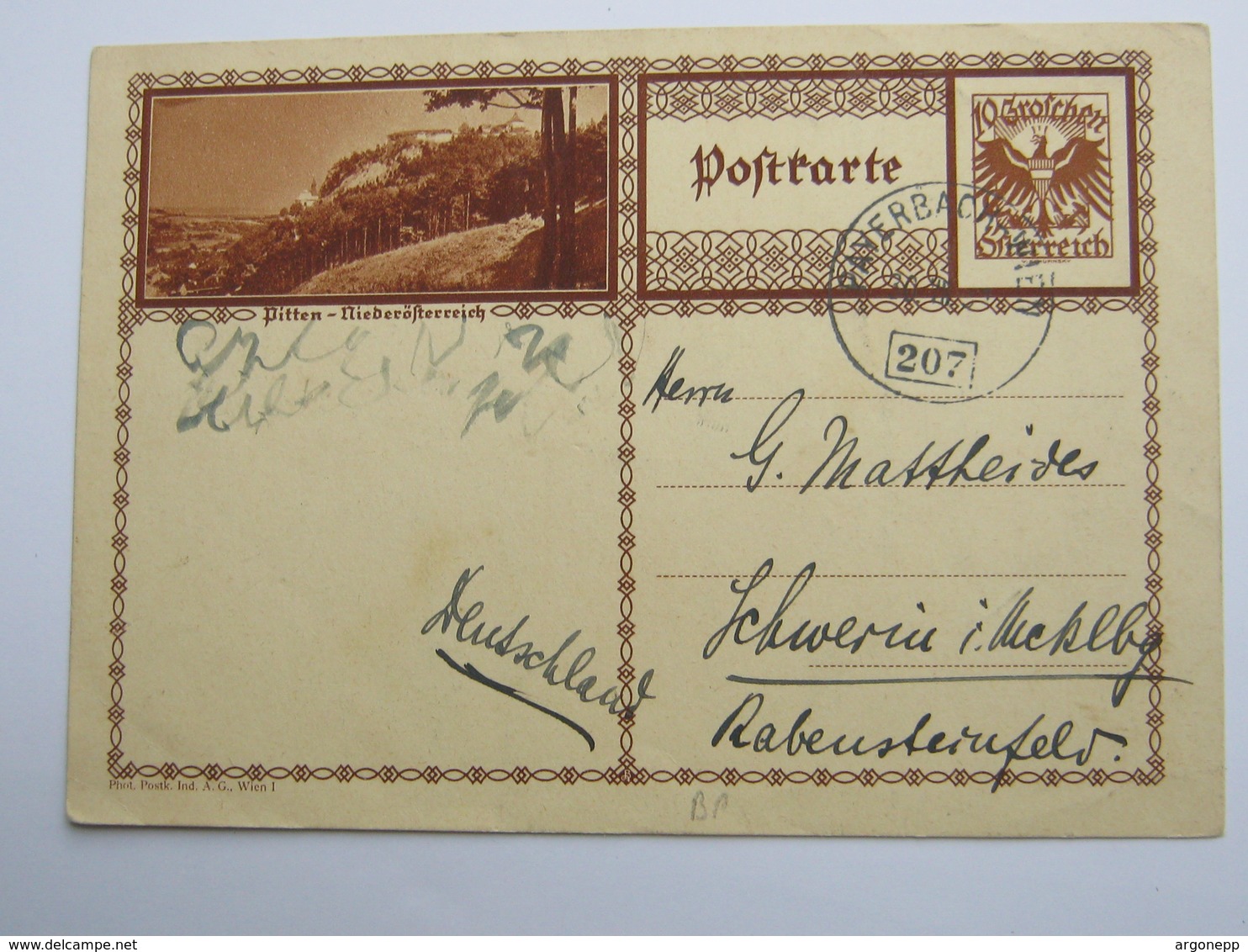 PAYERBACH - Wien , Bahnpost, Klarer Stempel Auf Karte - Briefe U. Dokumente