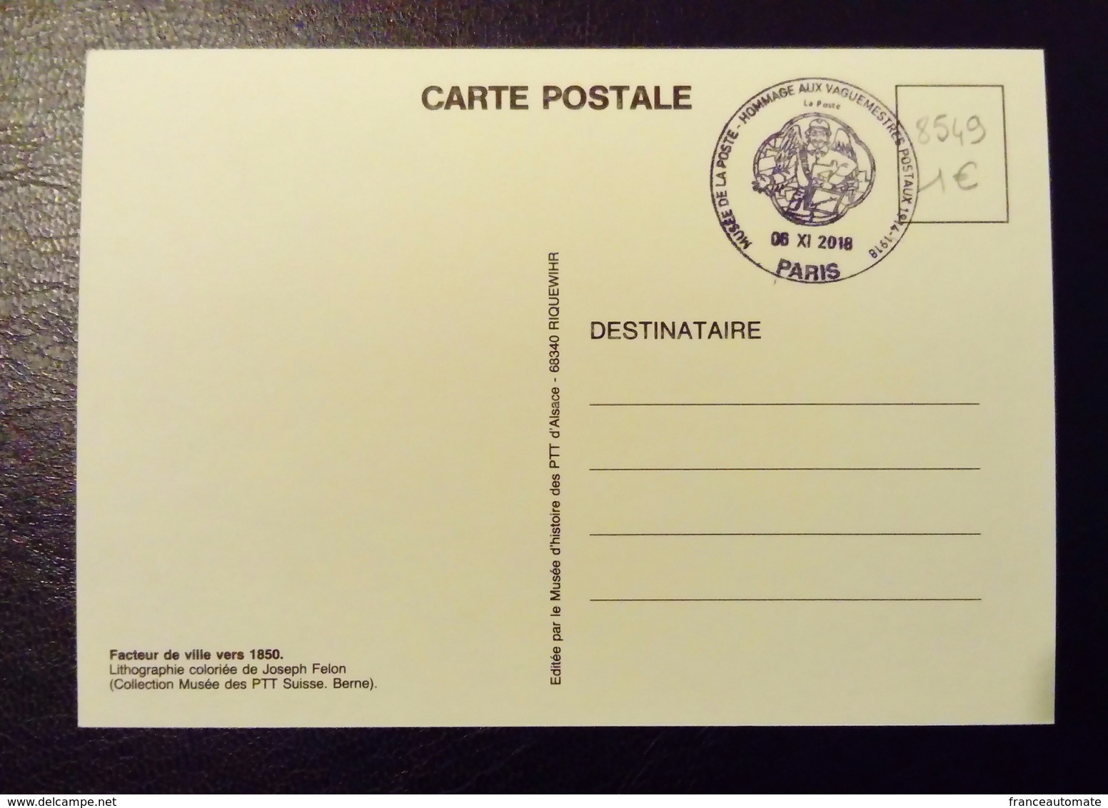 Lisa2, MUSÉE De La Poste , DD 0.80€, ST Désiré, Saint Patron Des Postiers, Carte MAXIMUM, Fdc,  6/11/2018 - 2010-... Vignettes Illustrées