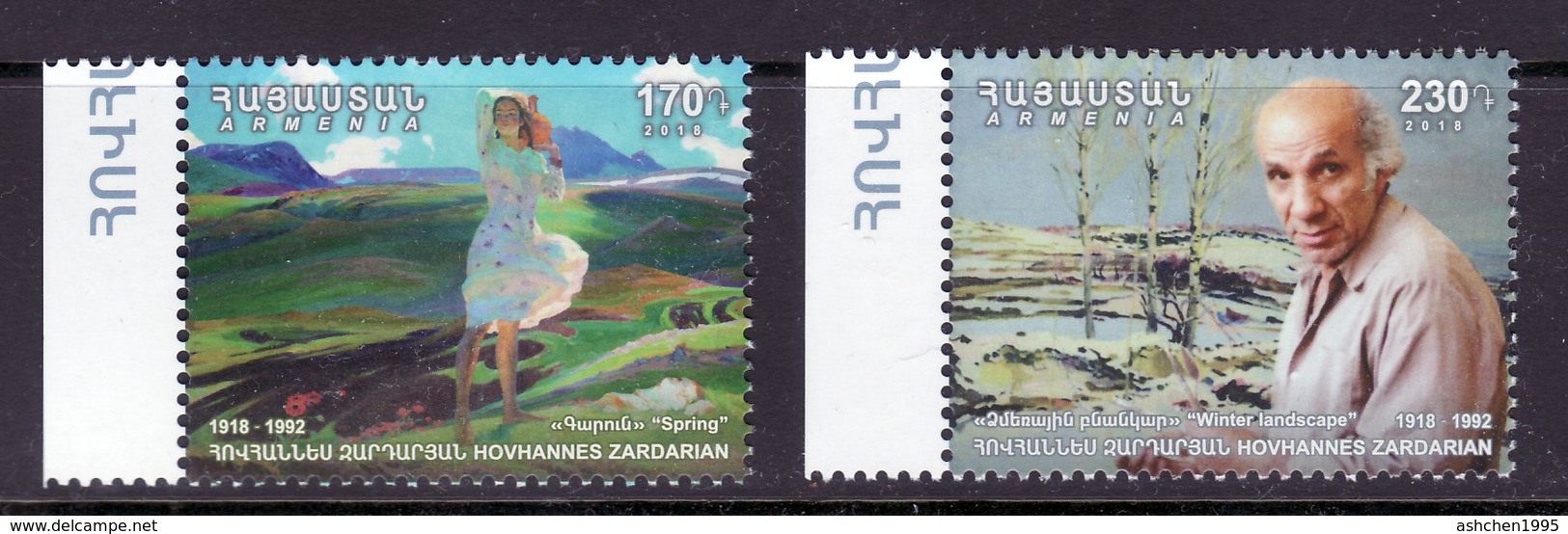 Armenien / Armenie / Armenia 2018, 100th Anniv. Of Hovhannes Zardaryan (1918-1982), Painter - MNH - Armenia