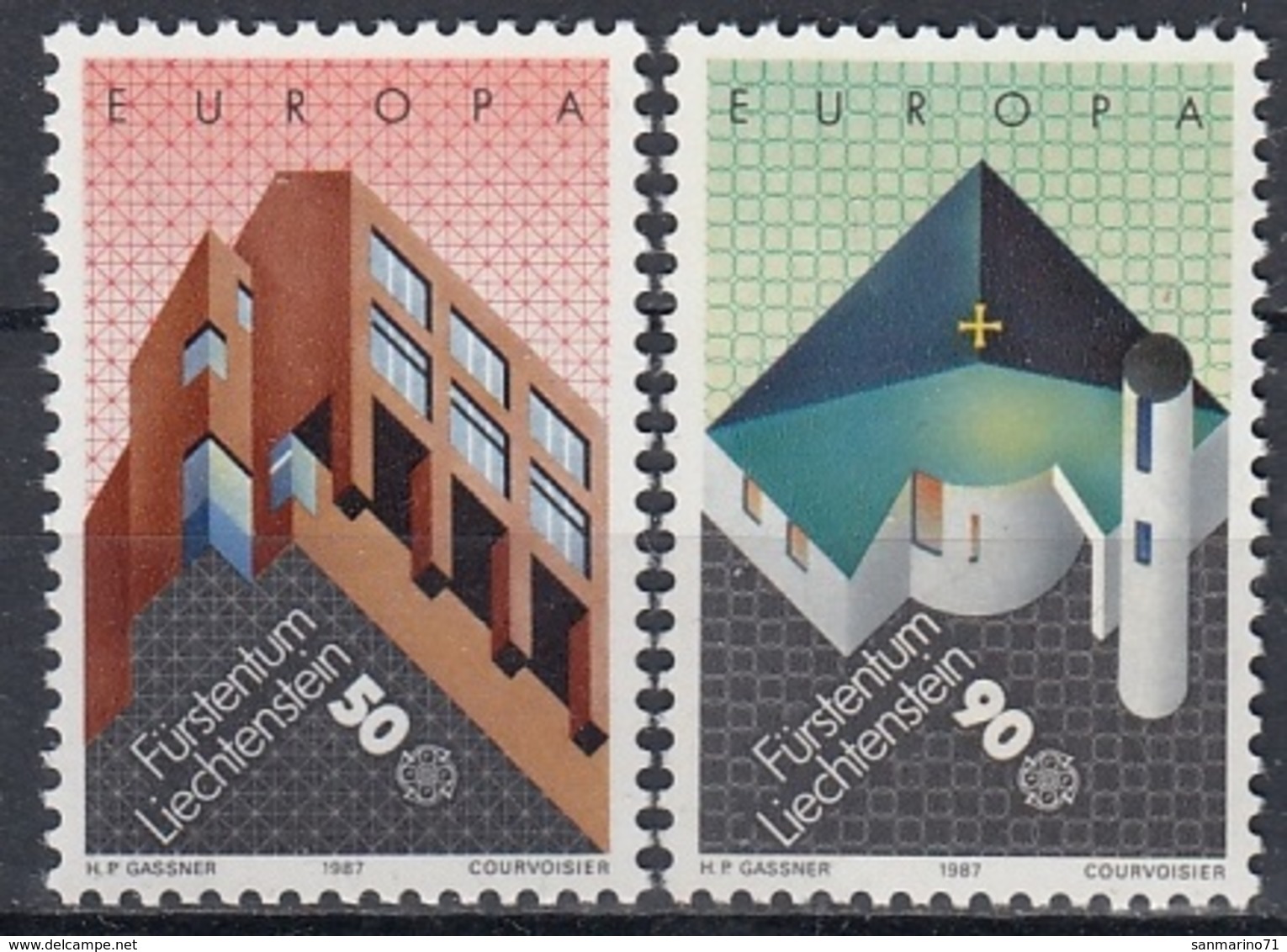 LIECHTENSTEIN 916-917,unused - 1987