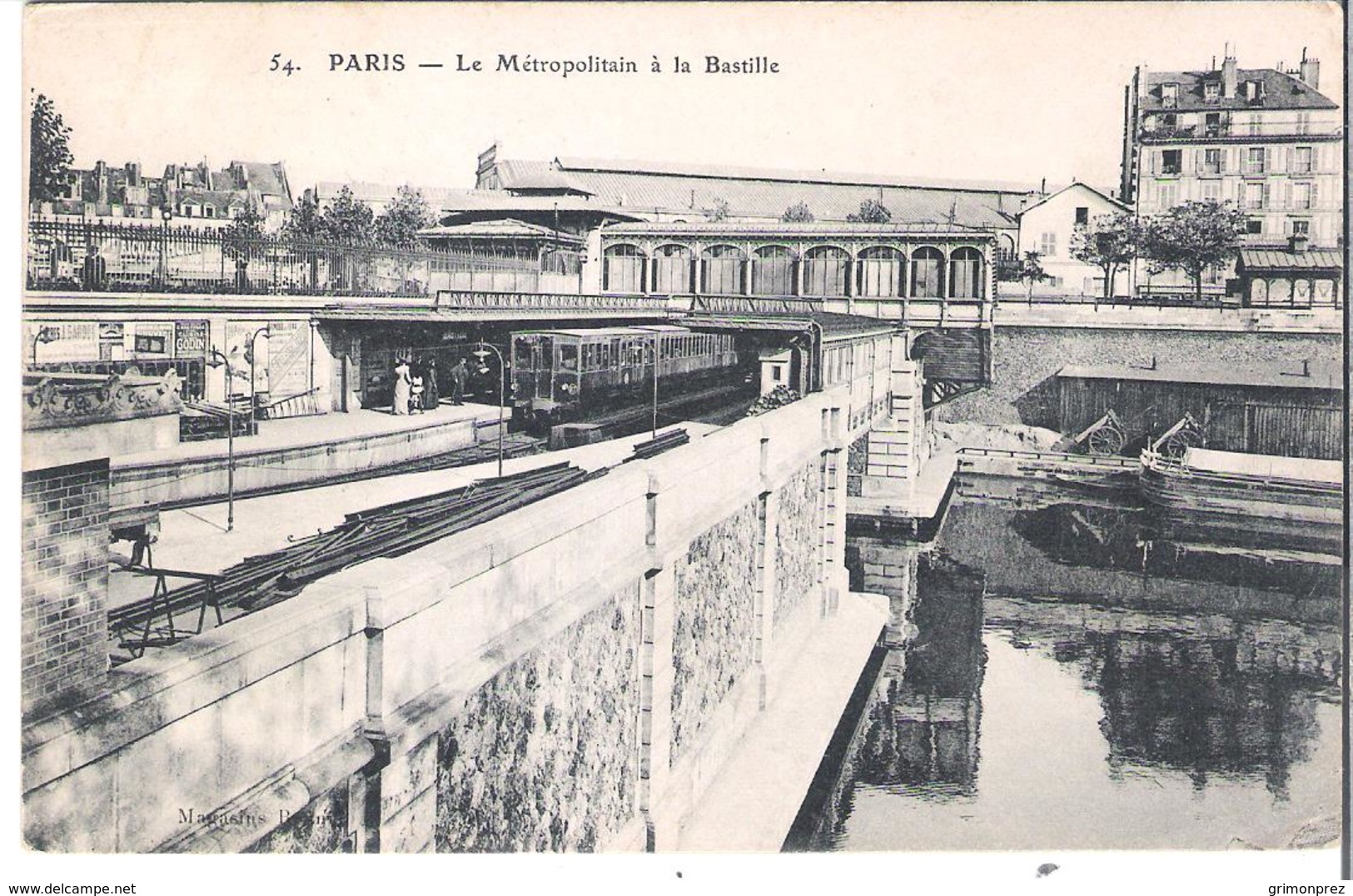 CPA PARIS Le Métropolitain à  La Bastille  N°54 - Métro Parisien, Gares