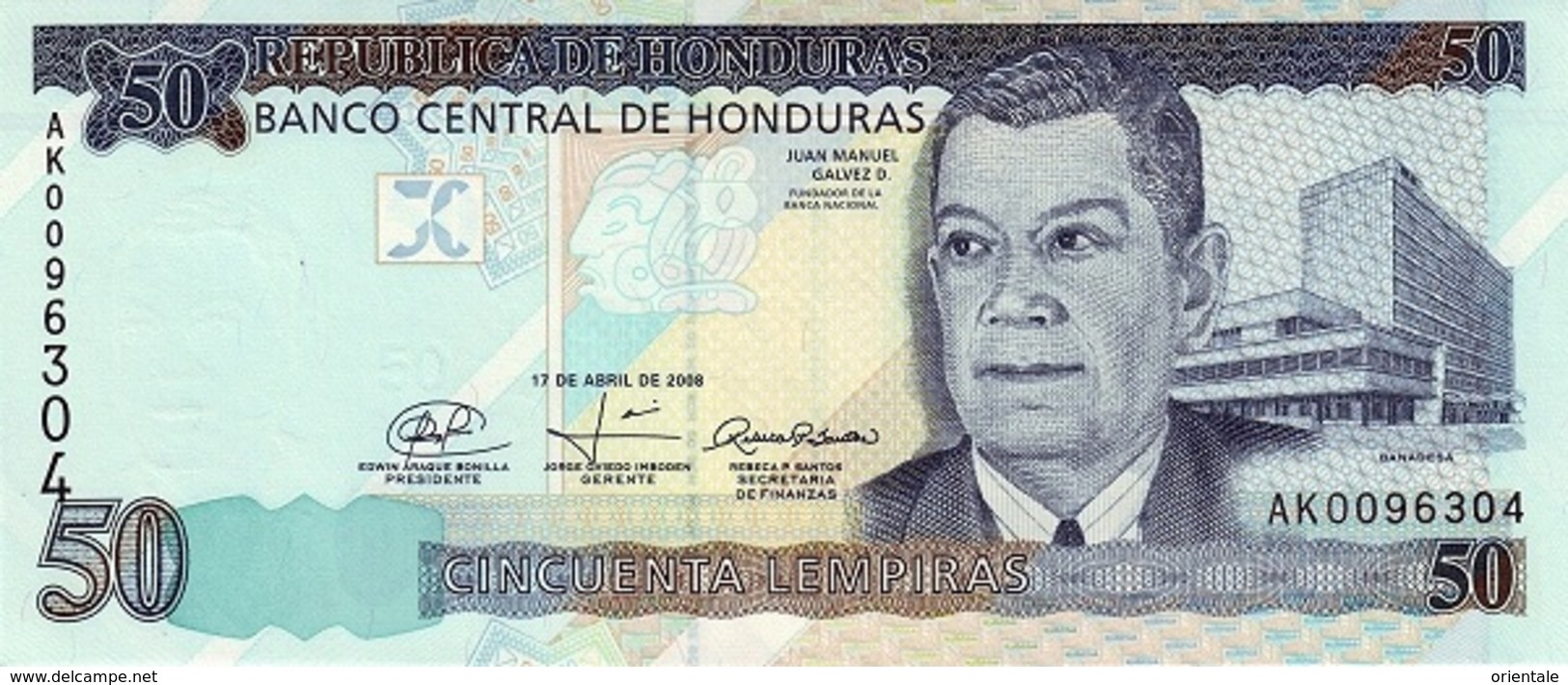 HONDURAS P.  94Ab 50 L 2008 UNC - Honduras