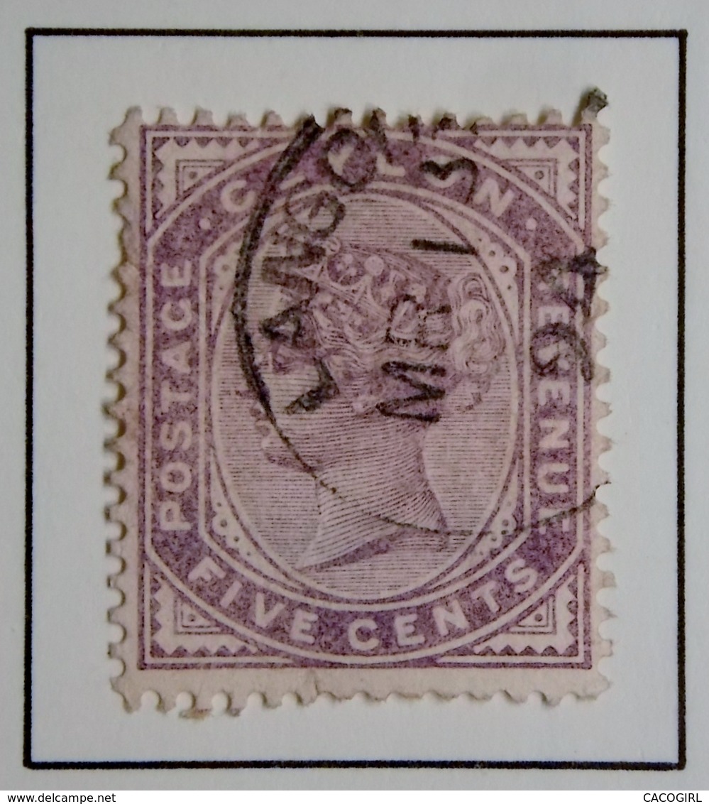 1886 - Ceylan - Ceylon Y&T 107 - Queen Victoria - Oblitéré - Ceylan (...-1947)