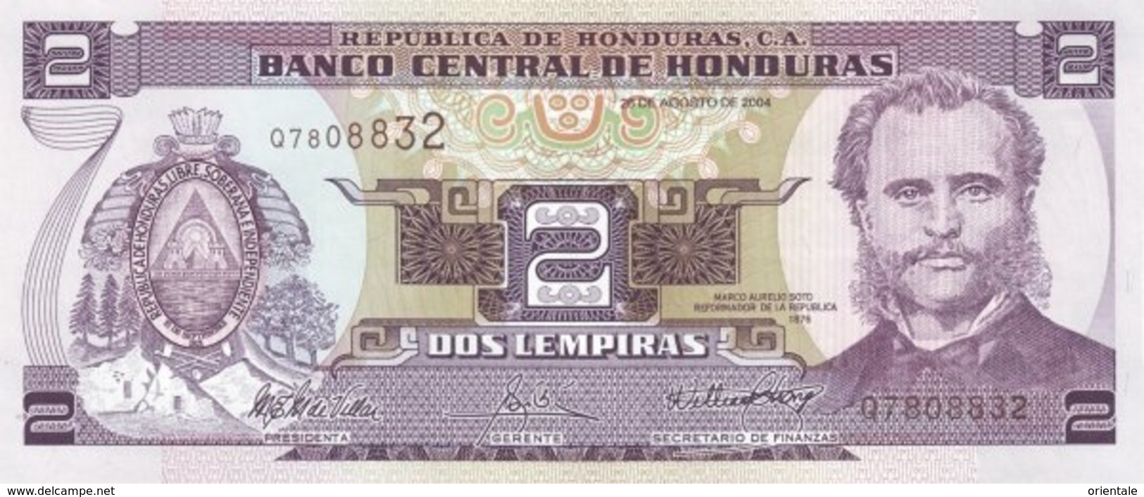 HONDURAS P.  80Ae 2 L 2004 UNC - Honduras