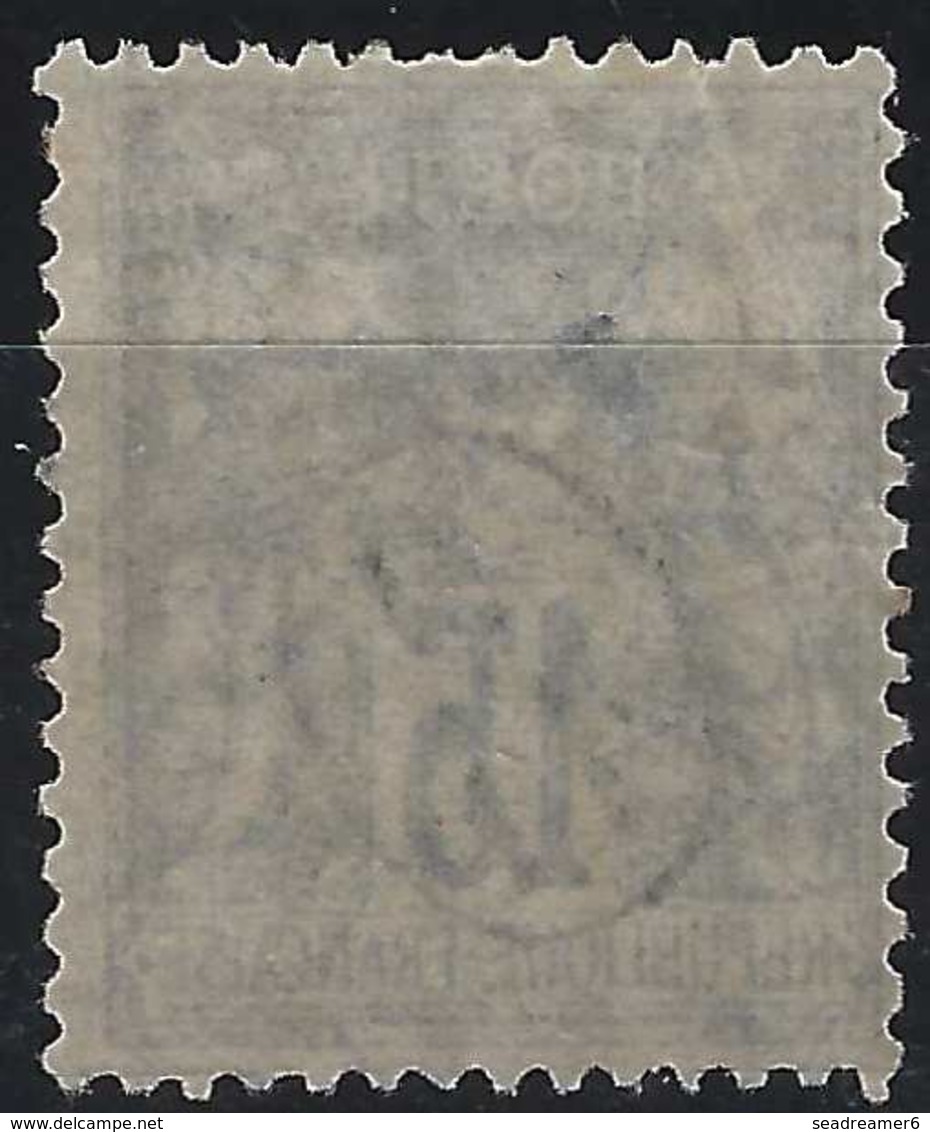 1892 Sage N°101 Papier Quadrillé Obl 15c Bleu N/U Oblitération Cachet De Facteur De Boite Rurale Supplémentaire ... RR - 1898-1900 Sage (Type III)