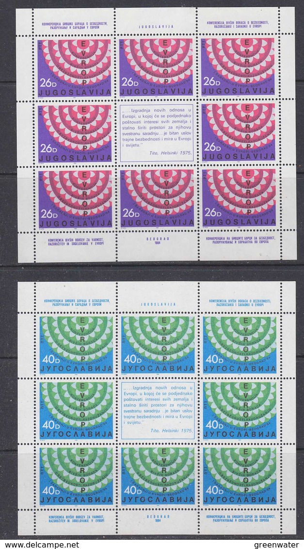 Yugoslavia 1984 KSZE / OSCE 2v Sheetlets ** Mnh (41284) - Europese Gedachte