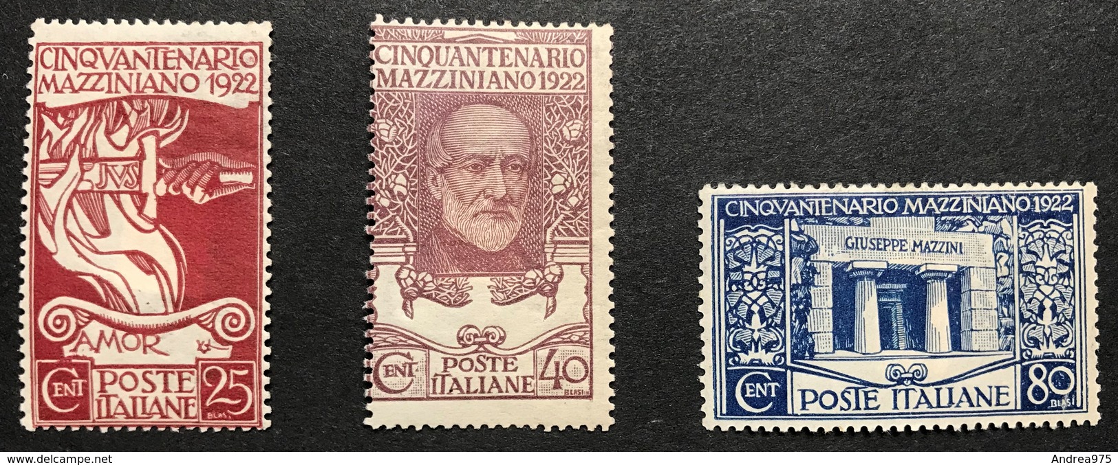 1922 Cinquantenario Mazziniano, Serie * Nuovi Con Linguella - Neufs