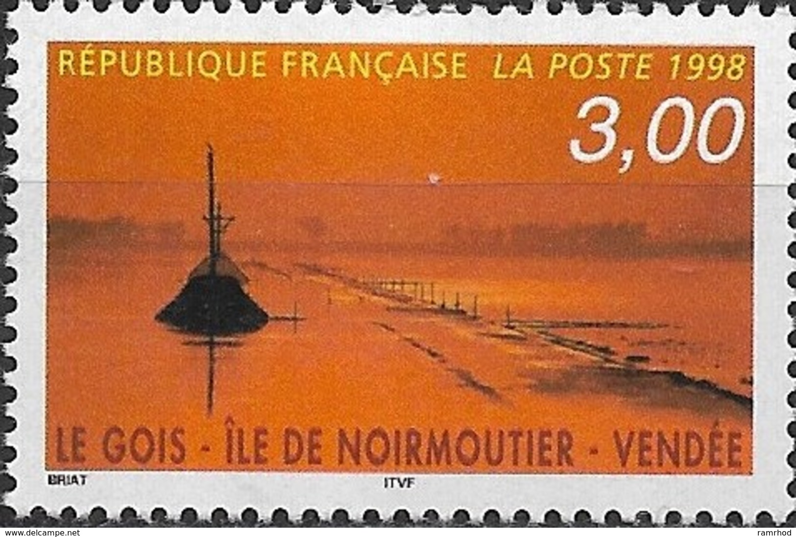 FRANCE 1998 Tourist Publicity - 3f Le Gois Causeway, Noirmoutiers Island MNH - Ungebraucht