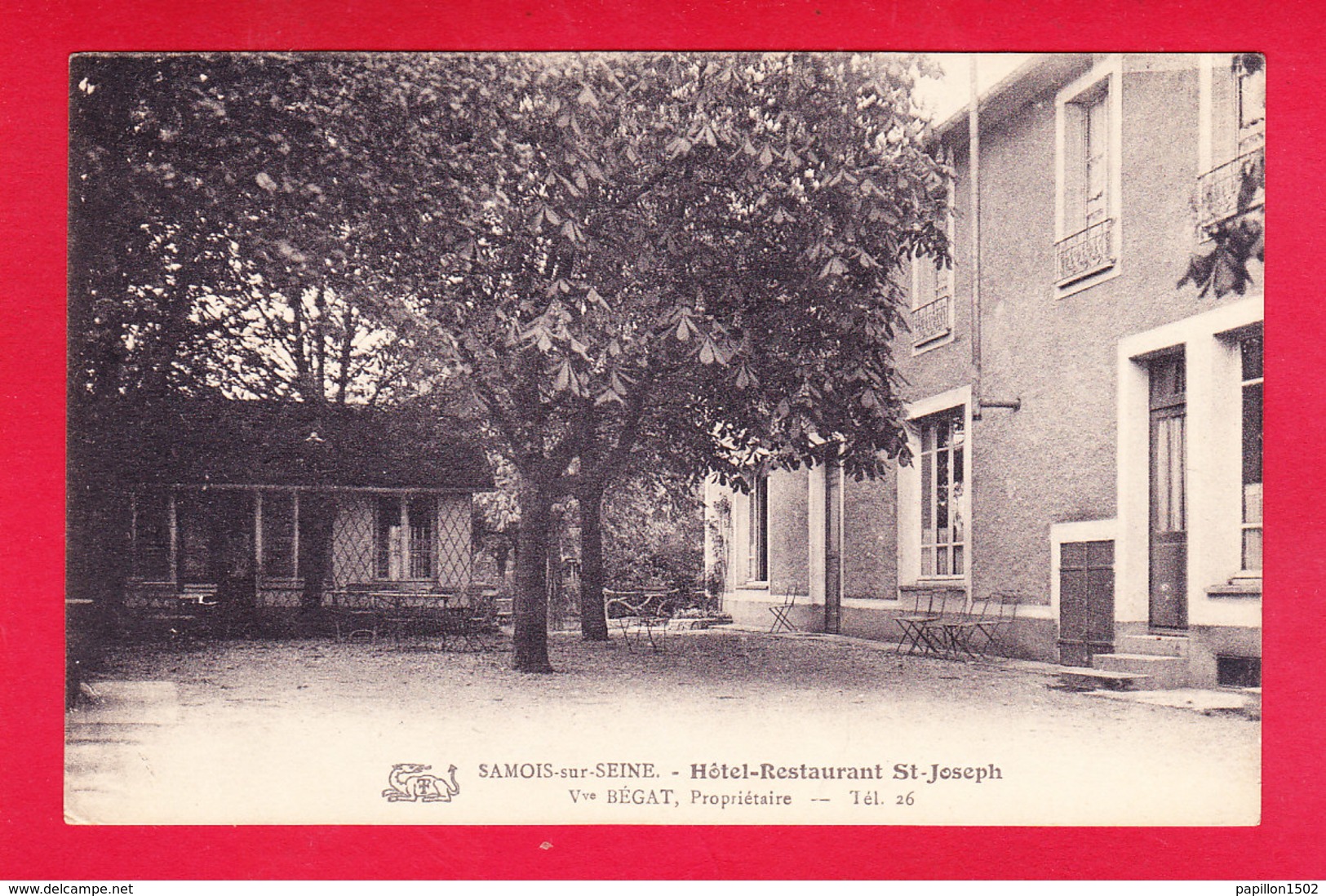 F-77-Samois Sur Seine-03A22  Hôtel Restaurant St Joseph, Mme Begat, Propriétaire, Cpa BE - Samois