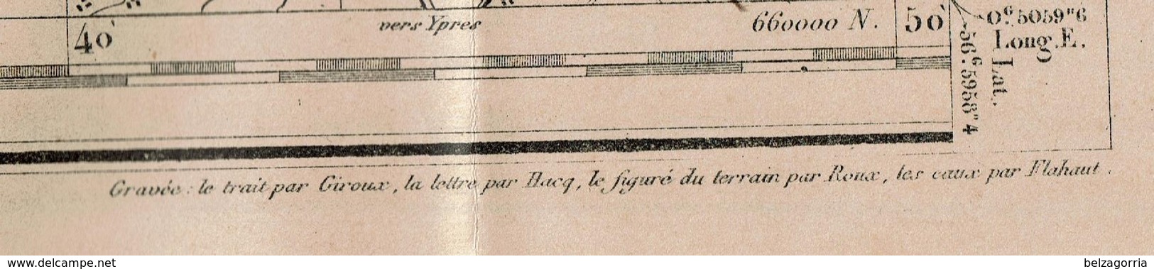 DUNKERQUE  S.O & S.E  Carte Topographique Type 1889  Levée par les Officiers du Corps d'Etat Major en 1832  VOIR SCANS