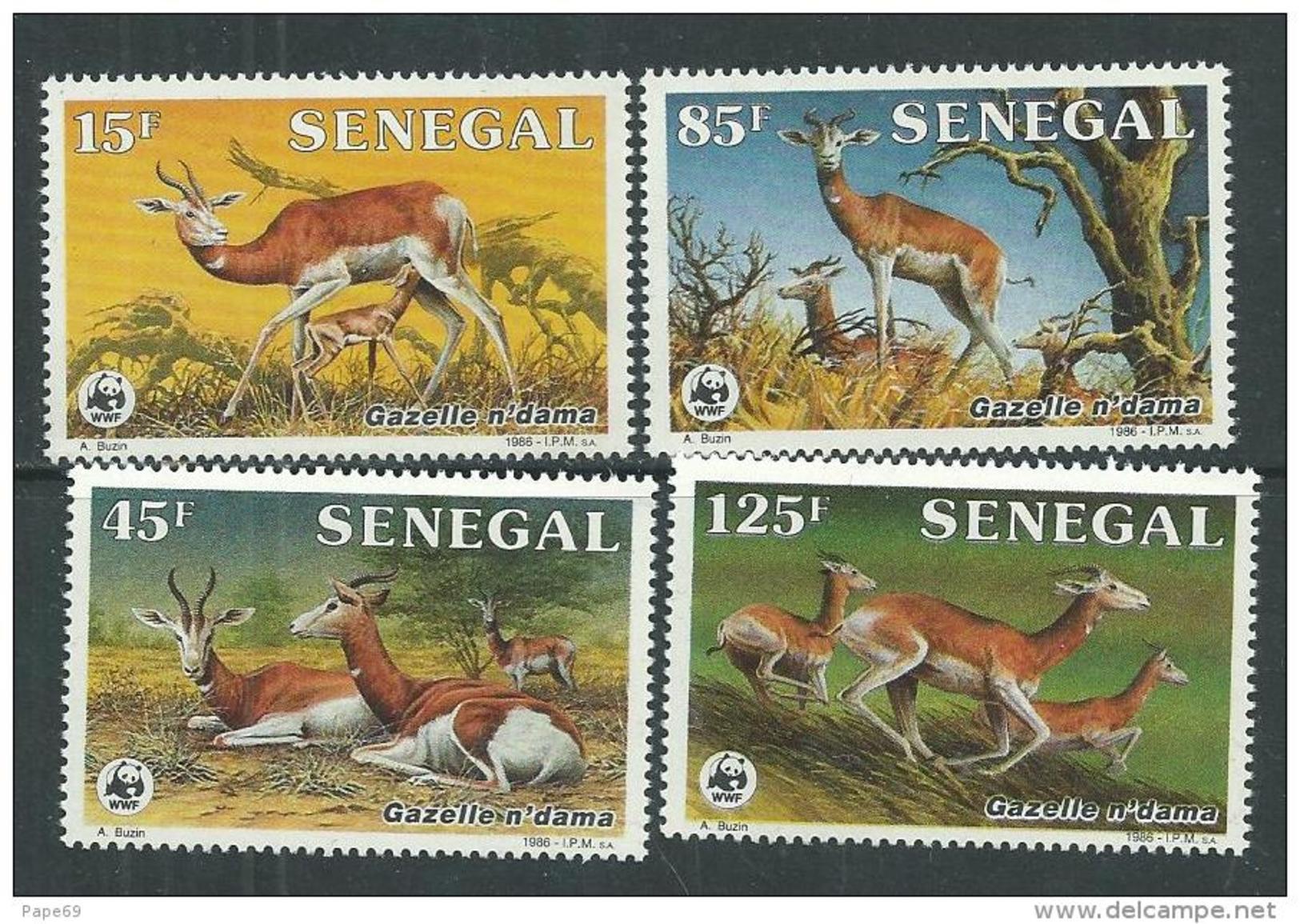 Sénégal N° 661 / 64 XX Protection De La Nature. La Gazelle N'dama, Les 4 Valeurs Sans Charnière, TB - Sénégal (1960-...)