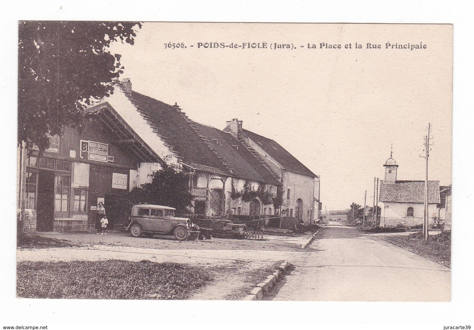 Poids-de-Fiole.39.Jura.La Place Et La Rue Principale. - Sonstige & Ohne Zuordnung